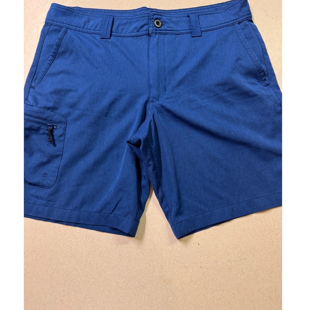 Magellan Outdoors Fish Gear Blue Water Repellent Cargo Fishing Shorts Mens 34